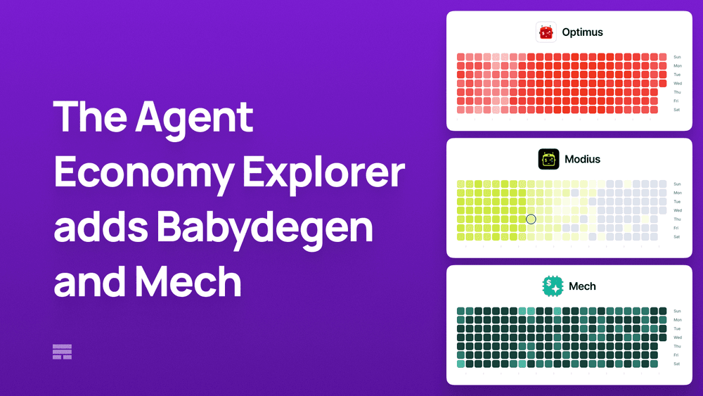 The Agent Economy Explorer adds Babydegen and Mech