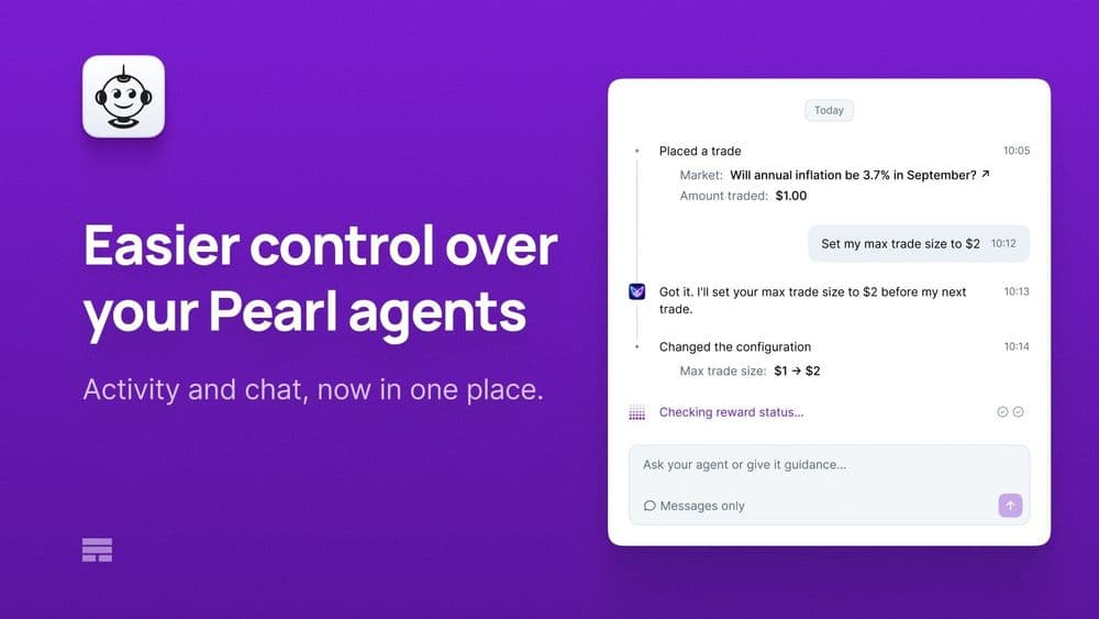Easier control over your Pearl agents: its activity and its chat, now in one place