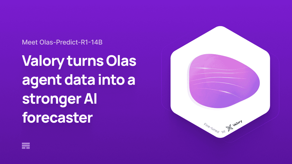 Valory turns Olas agent data into a stronger AI forecaster: meet Olas-Predict-R1-14B
